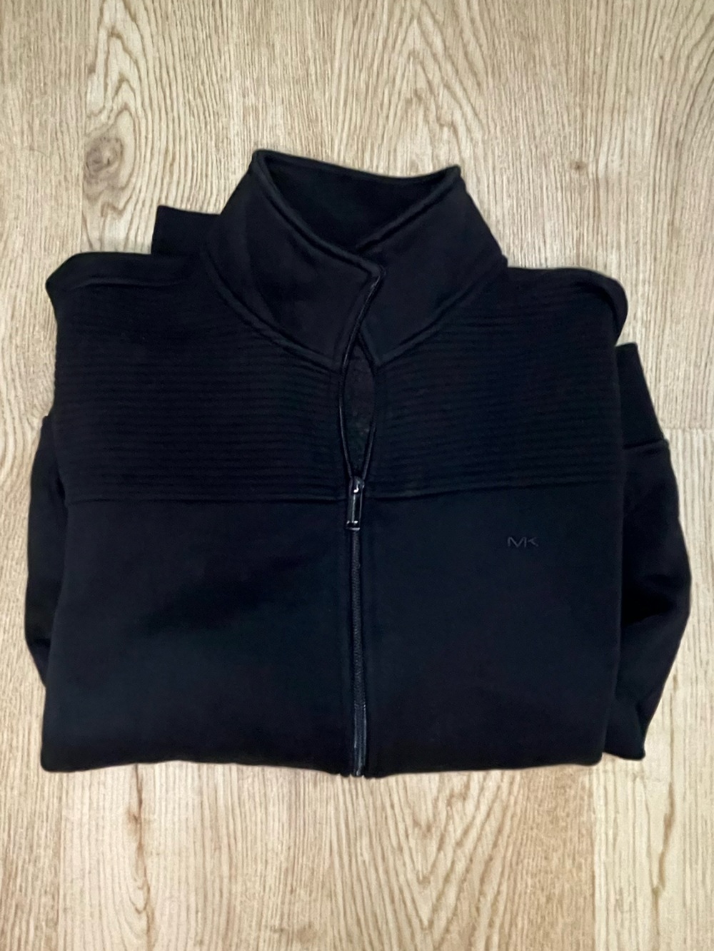 Michael Kors Black Zip-Up Sweater